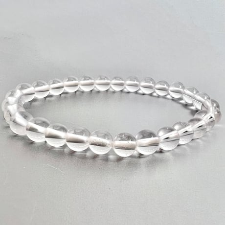 【ハイクオリティー】ガネッシュヒマール産天然ヒマラヤ水晶ブレスレット6mm内径15cm/High Quality Ganesh Himal Himalayan Quartz Bracelet
