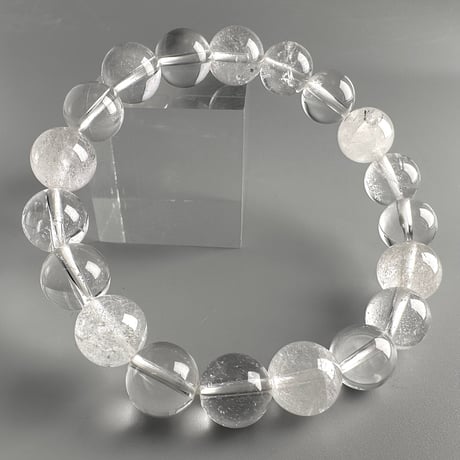 【カイラス産】"手磨き"天然ヒマラヤ水晶ブレスレット/Kailash Himalayan Quartz Bracelet