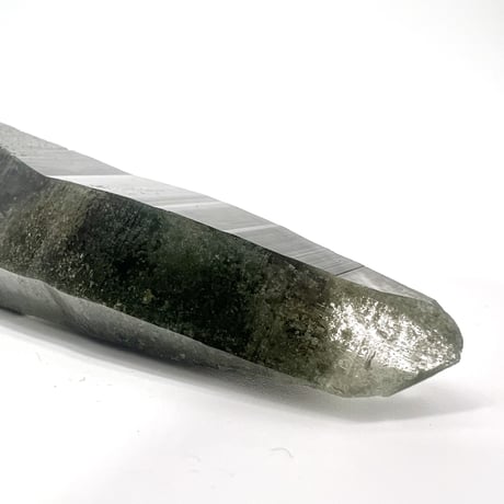 【ガネッシュヒマール産】クローライト&アクチノライトイン天然ヒマラヤ水晶ポイント④/Ganesh Himal Chlorite&Actinolite in  Himalayan Quartz