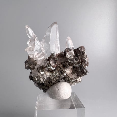【ガネッシュヒマール産】天然ヒマラヤ水晶 (雲母付き)/Ganesh Himal Himalayan Quartz white Mica Cluster