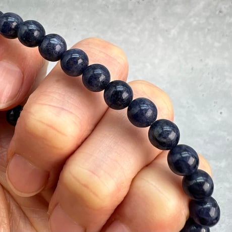 【天然サファイア】ブレスレット(6.8mm内径16cm)①/Sapphire Bracelet