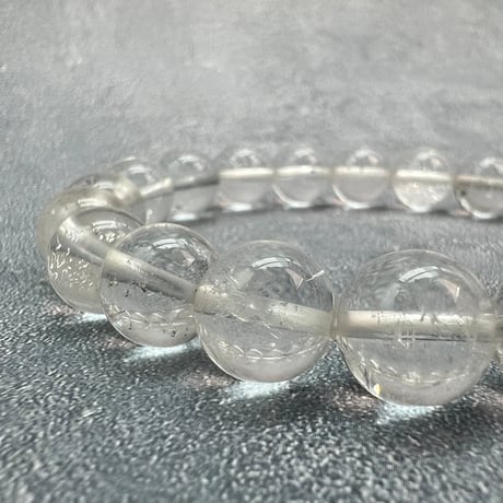 【ガネッシュヒマール産】天然ヒマラヤ水晶ブレスレット9.6~10.3mm内径17.5cm/Ganesh Himal Himalayan Quartz Bracelet