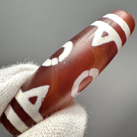 天珠 （めのう）/ カーネリアン ③ Dzi Beads Carnelian