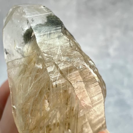 【ガネッシュヒマール産】アクチノライト&クローライトイン天然ヒマラヤ水晶/Ganesh Himal Actinorite&Chlorite in Himalayan Quartz