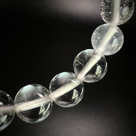 【アンナプルナ産】"手磨き加工"天然ヒマラヤ水晶ブレスレット②8mm内径16cm/Annapurna Himalayan Quartz  Bracelet