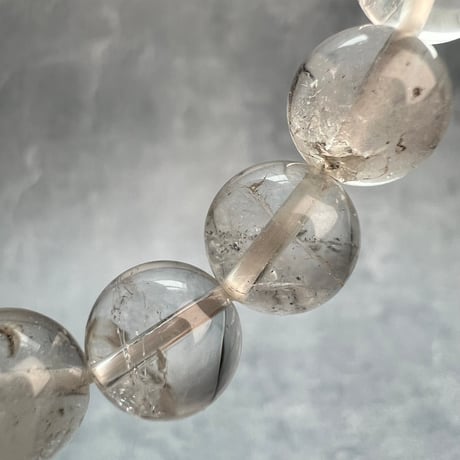 【ガネッシュヒマール産】天然ヒマラヤ水晶ブレスレット10mm内径16cm-B/Ganesh Himal Himalayan Quartz Bracelet