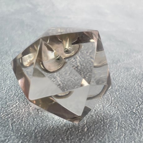 【ガネッシュヒマール産】天然ヒマラヤ水晶"手磨き加工"イコサヘドロン"ペンダントトップ/Ganesh Himal Himalayan Quartz "Icosahedron"Pendant Top