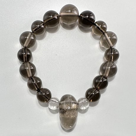 ガウリシャンカール産天然ヒマラヤスモーキークォーツ デザインブレスレット⑪ Gaurishankar SmokyQuartz Design Bracelet