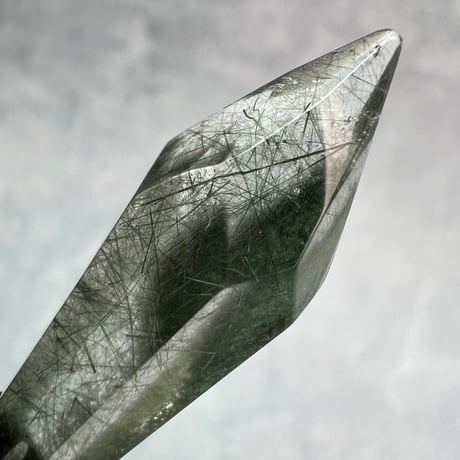 【ガネッシュヒマール産】アクチノライト&クローライト天然ヒマラヤ水晶ペンダントトップ⑥/Ganesh Himal Actinorite in Himalayan Quartz Pendant Top