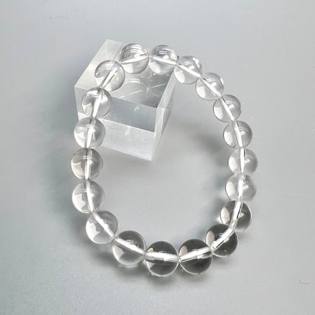 【ハイクオリティー】ガネッシュヒマール産天然ヒマラヤ水晶ブレスレット10mm内径16cm/High Quality Ganesh Himal Himalayan Quartz Bracelet