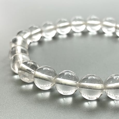 ガネーシュヒマール産天然ヒマラヤ水晶ブレスレット8mm内径15cm/Ganesh Himal Himalayan Quartz Bracelet