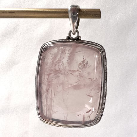 マダガスカル産ローズクォーツペンダントトップ6️⃣ (シルバー925)/Rosequartz Pendant Top
