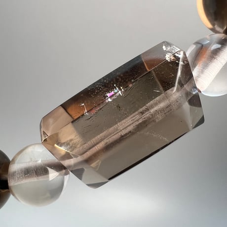 【ガウリシャンカール産】天然ヒマラヤスモーキークォーツ デザインブレスレット/Gaurishankar SmokyQuartz Design Bracelet