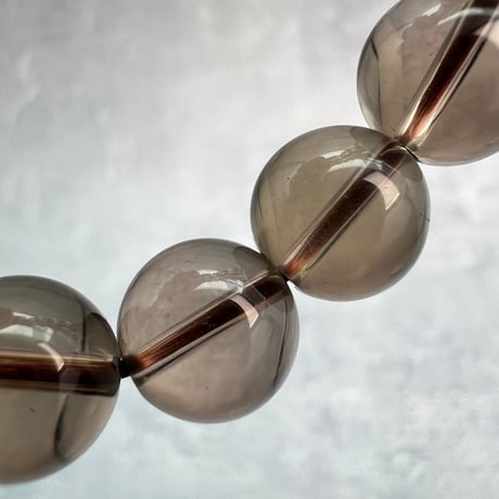 ハイクオリティ【ガウリシャンカール産】天然ヒマラヤスモーキークォーツブレスレット(10mm内径15cm)/Gaurishankar Himalayan Smoky Quartz Bracelet
