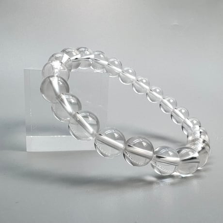 【ハイクオリティー】ガネッシュヒマール産天然ヒマラヤ水晶ブレスレット8mm内径15cm/High Quality Ganesh Himal Himalayan Quartz Bracelet