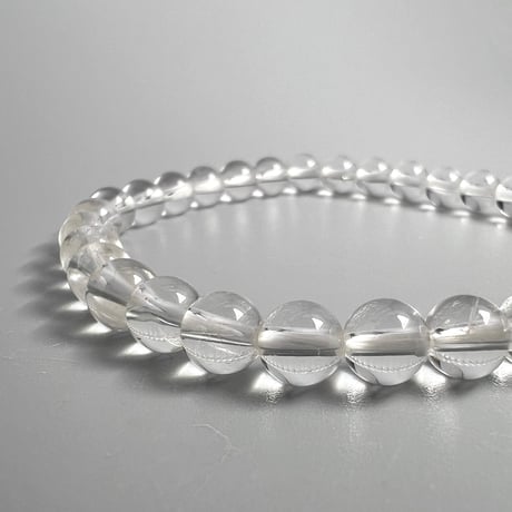【ハイクオリティー】ガネッシュヒマール産天然ヒマラヤ水晶ブレスレット6mm内径17cm/High Quality Ganesh Himal Himalayan Quartz Bracelet