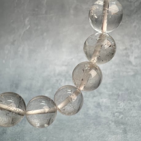 【ガネッシュヒマール産】天然ヒマラヤ水晶ブレスレット10mm内径16cm-B/Ganesh Himal Himalayan Quartz Bracelet