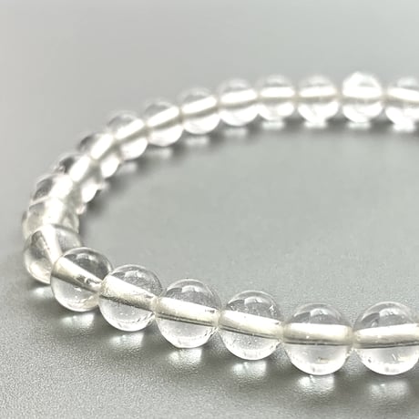 【ガネッシュヒマール産】天然ヒマラヤ水晶ブレスレット6mm内径17cm/Ganesh Himal Himalayan Quartz Bracelet