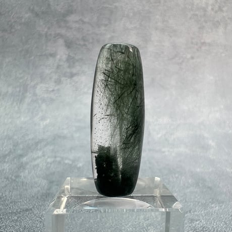 【ガネッシュヒマール産】アクチノライト&クローライトイン天然ヒマラヤ水晶 樽型ビーズ/Ganesh Himal Actinolite&Chlorite in barrel beads