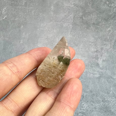 【ガネッシュヒマール産】アクチノライト&クローライトイン天然ヒマラヤ水晶/Ganesh Himal Actinorite&Chlorite in Himalayan Quartz