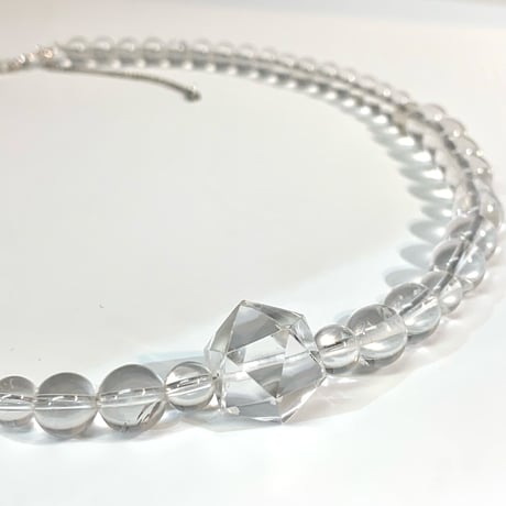【ガネッシュヒマール産】天然ヒマラヤ水晶デザインネックレス/Ganesh Himal Himalayan Quartz Design Necklace