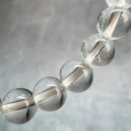 【ガネッシュヒマール産】天然ヒマラヤ水晶ブレスレット6mm内径15cm/Ganesh Himal Himalayan Quartz Bracelet