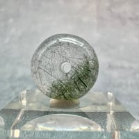 【ガネッシュヒマール産】アクチノライトイン天然ヒマラヤ水晶 タイヤ型ビーズ⑦/Ganesh Himal Actinolite in Himalayan Quartz Tire beads