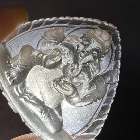 【ガウリシャンカール産】天然ヒマラヤレモンスモーキークォーツ "ガネーシャ"仏像/Gaurishankar Himalayan Lemon Smoky "Ganesha"Statue