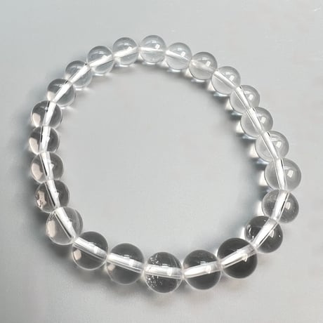 【ハイクオリティー】ガネッシュヒマール産天然ヒマラヤ水晶ブレスレット8mm内径16cm/High Quality Ganesh Himal Himalayan Quartz Bracelet