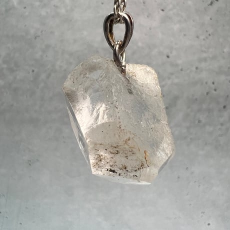 【カイラス産】天然ヒマラヤ水晶バチカン付きペンダントトップ⑦/Kailash Himalayan Quartz Pendant Top