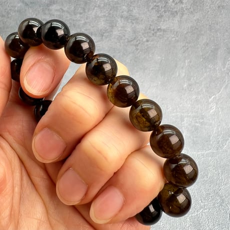 ネパール産🇳🇵ヒマラヤドラバイトトルマリン ブレスレット10.5mm内径15/Nepal Himalayan dravite tourmaline Bracelet