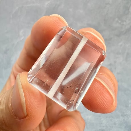 【ガネッシュヒマール産】天然ヒマラヤ水晶"手磨き加工"スクエアビーズ①/Ganesh Himal  Himalayan Quartz Square Beads