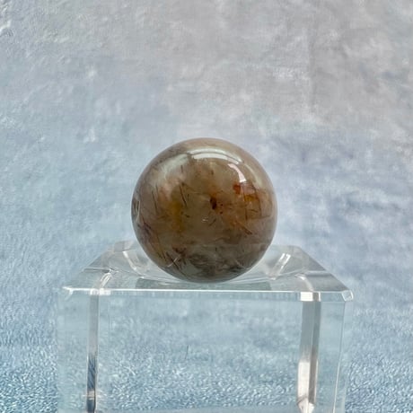 【ガネッシュヒマール産】アクチノライトイン天然ヒマラヤ水晶ビーズ②/Ganesh Himal Actinolite in Himalayan Quartz beads