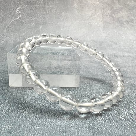 【ガネッシュヒマール産】天然ヒマラヤ水晶ブレスレット6mm内径15cm/Ganesh Himal Himalayan Quartz Bracelet