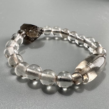 ガウリシャンカール産天然ヒマラヤスモーキークォーツ デザインブレスレット1️⃣ Gaurishankar SmokyQuartz Design Bracelet