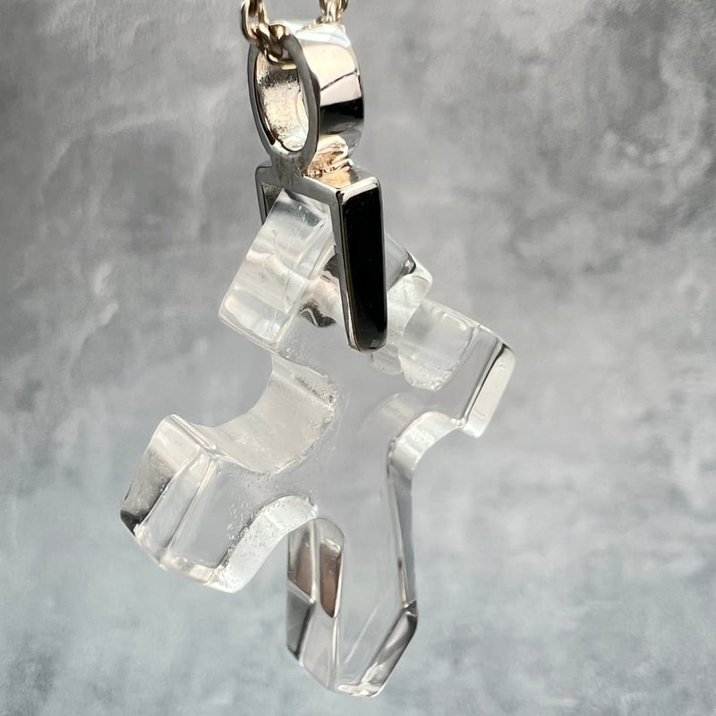 ガネッシュヒマール産】天然ヒマラヤ水晶クロスペンダントトップ⑤