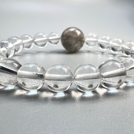 【ガネッシュヒマール産】"手磨き加工"ヒマラヤ水晶 デザインブレスレット/GaneshHimal Design Bracelet