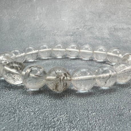 【カイラス産】"手磨き加工"天然ヒマラヤ水晶ブレスレット②/Kailash Himalayan Quartz Bracelet