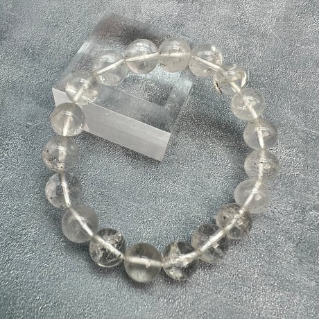 【ガネッシュヒマール産】天然ヒマラヤ水晶ブレスレット10mm内径16cm-B/Ganesh Himal Himalayan Quartz Bracelet