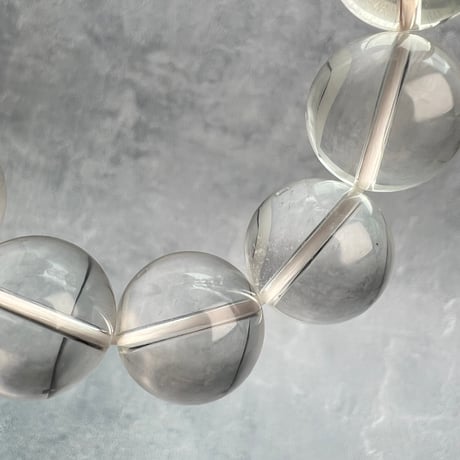 【カイラス産】"手磨き"天然ヒマラヤ水晶 ブレスレット16mm内径16cm/Kailash Himalayan Quartz Bracelet