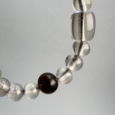 【デザインブレスレット】ガウリシャンカール産天然ヒマラヤスモーキークォーツ/Gaurishankar Smoky Quartz Design Bracelet
