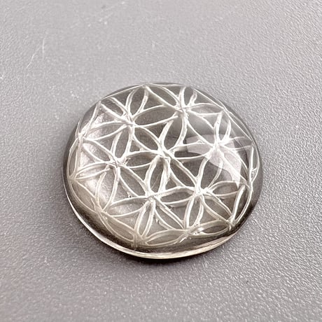 ガウリシャンカール産ヒマラヤスモーキークォーツ   "フラワーオブライフ" ルース5️⃣ Gaurishankar Himarayan Smorky Quartz