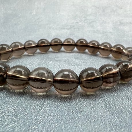 ハイクオリティ【ガウリシャンカール産】天然ヒマラヤスモーキークォーツブレスレット(8mm内径16cm)/Gaurishankar Himalayan Smoky Quartz Bracelet