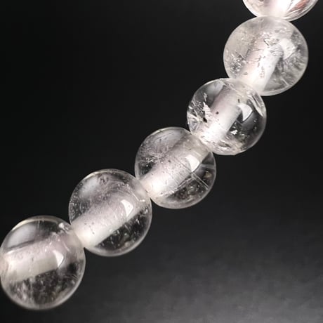 【アンナプルナ産】"手磨き加工"天然ヒマラヤ水晶ブレスレット6mm内径16cm/Annapurna Himalayan Quartz  Bracelet