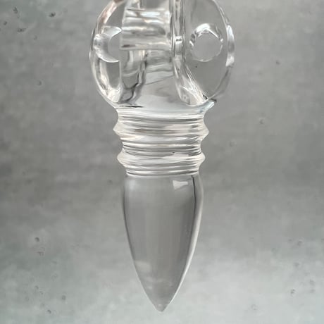 【ガネッシュヒマール産】天然ヒマラヤ水晶"手磨き加工"ペンデュラムペンダント(バジュラ.プルバ)/Ganesh Himal Himalayan Quartz Pendulum