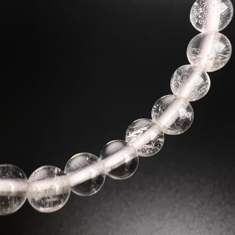 【アンナプルナ産】"手磨き加工"天然ヒマラヤ水晶ブレスレット6mm内径16cm/Annapurna Himalayan Quartz  Bracelet