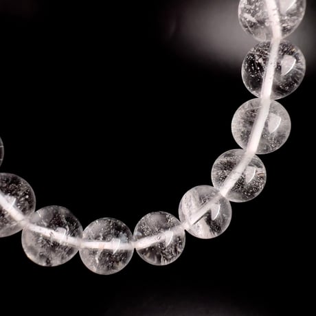 【アンナプルナ産】"手磨き加工"天然ヒマラヤ水晶ブレスレット②10mm内径16cm/Annapurna Himalayan Quartz  Bracelet