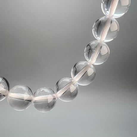 【ハイクオリティー】ガネッシュヒマール産天然ヒマラヤ水晶ブレスレット8mm内径16cm/High Quality Ganesh Himal Himalayan Quartz Bracelet
