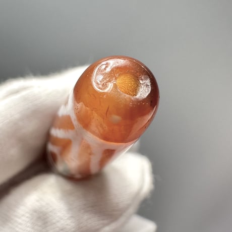 天珠 （めのう）/ カーネリアン ⑦ Dzi Beads Carnelian