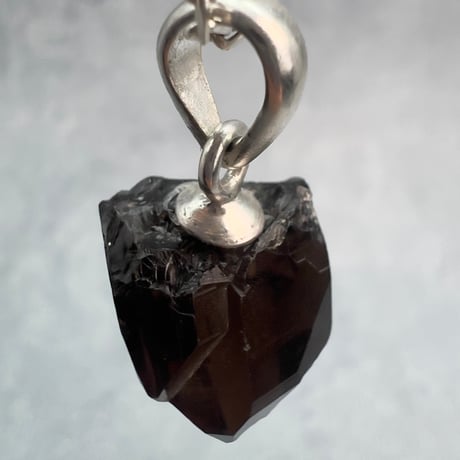 【ガウリシャンカール産】天然ヒマラヤスモーキークォーツ バチカン付きペンダントトップ②/Gaurishankar Himalayan Smoky Silver925 pendant top
